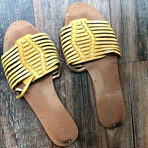 Madewell Yellow and Brown Sandals